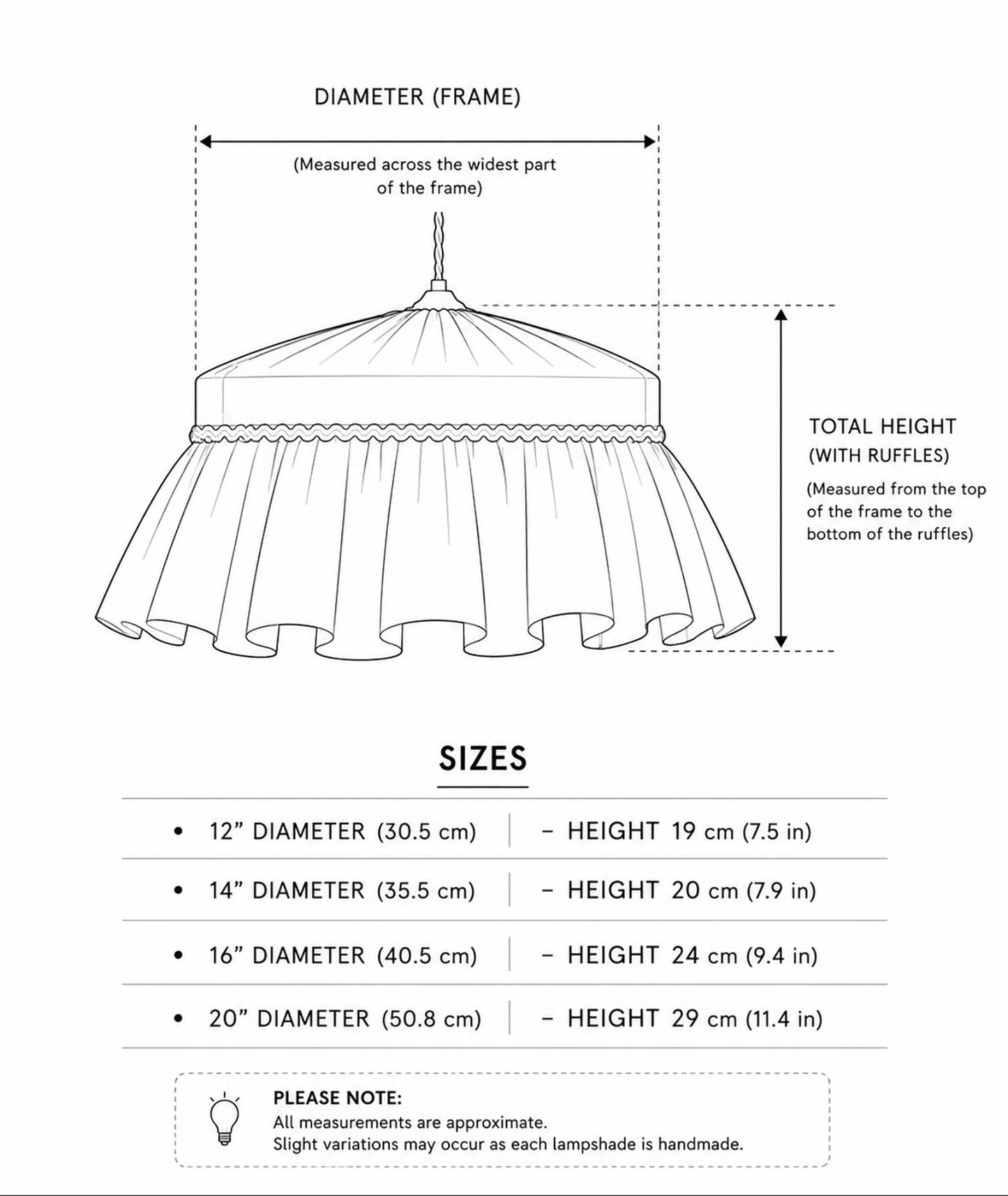 Green Gingham Ruffled Cotton Lampshade