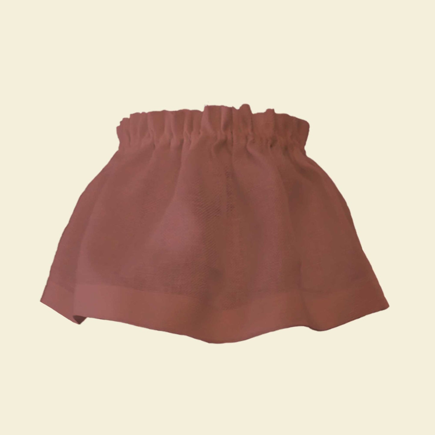 Removable Canyon Rose Linen Skirt Ruffled Lampshade | Handmade English Cottage Style Lighting