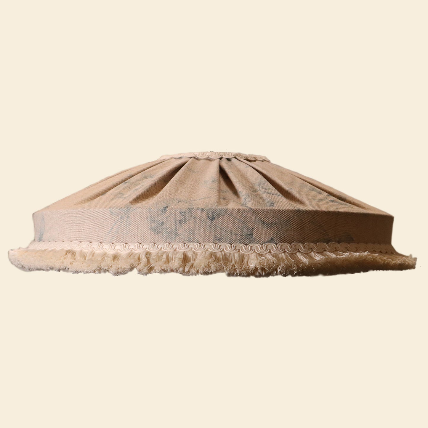 Blue roses Lampshade - Handmade Rustic Cotton Shade for table or ceiling lamp