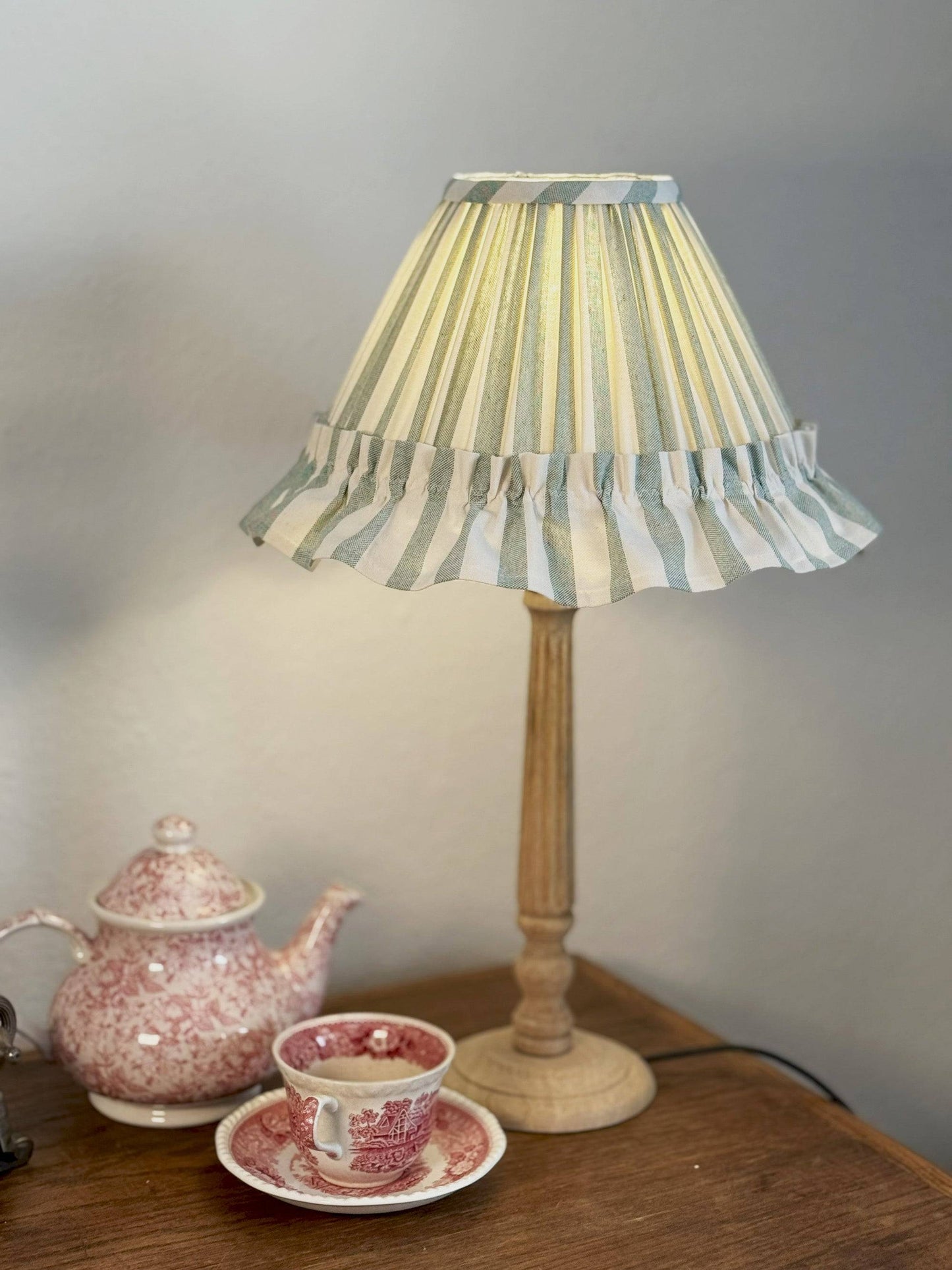 Rustic ruffle lampshade