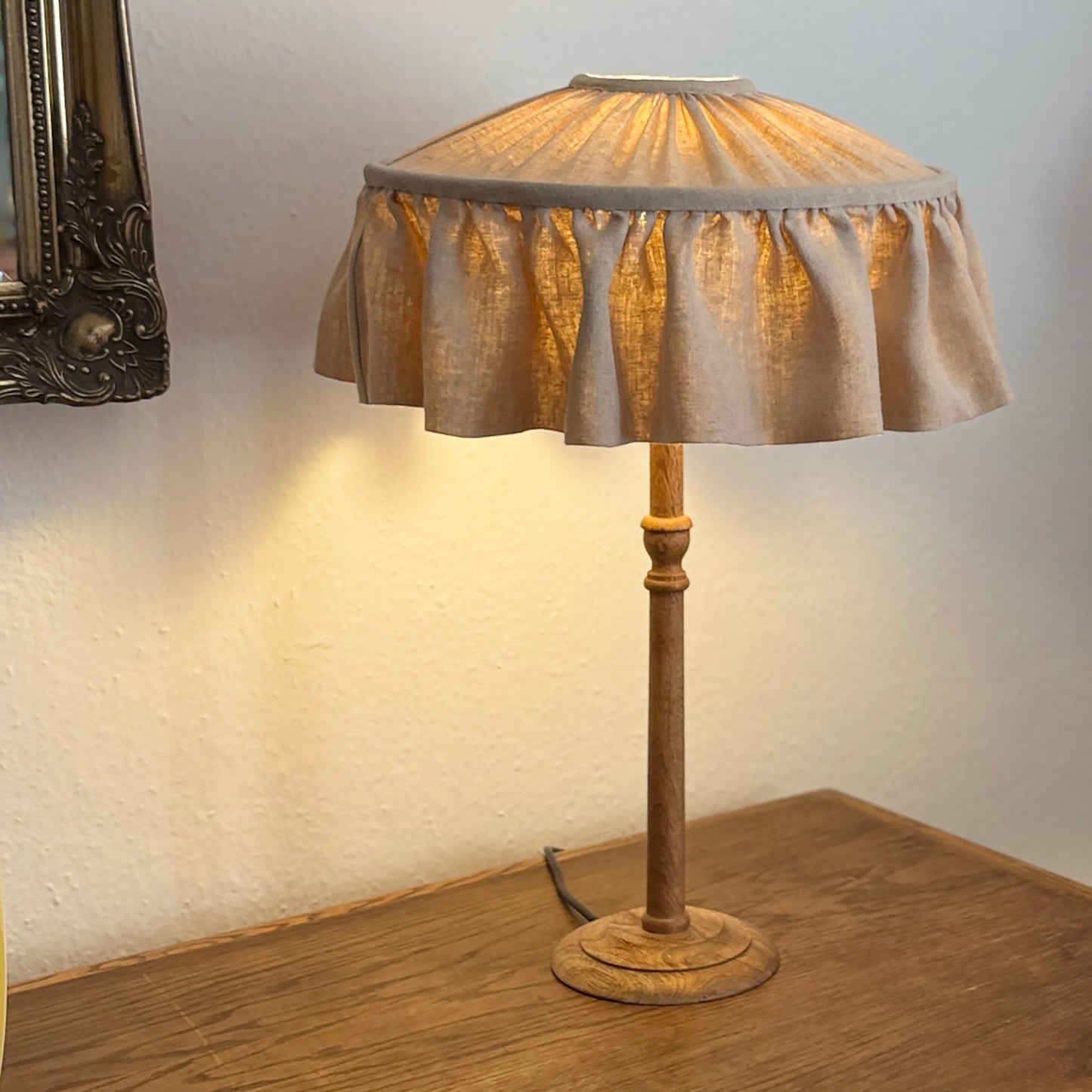 Ruffle Linen Skirt Lampshade