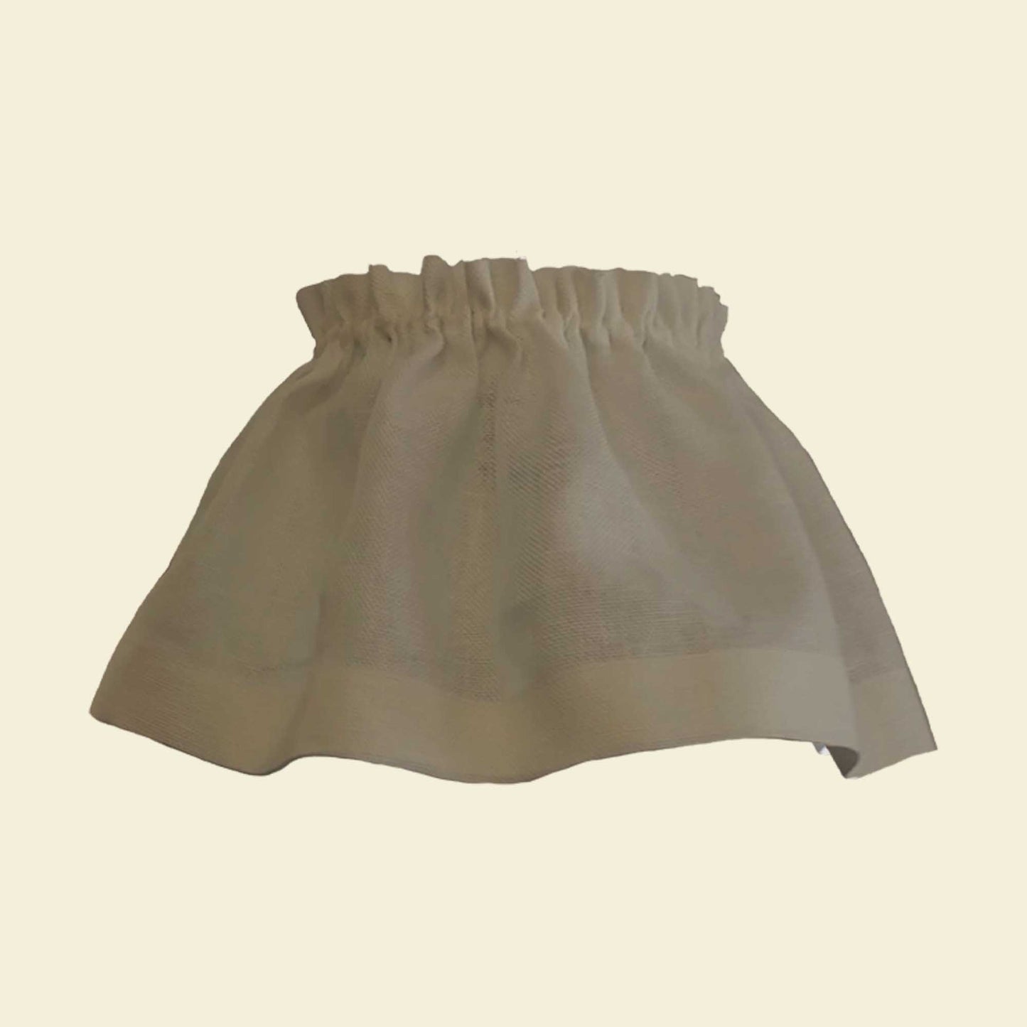 Removable Natural Linen Skirt Ruffled Lampshade | Handmade English Cottage Style Lighting