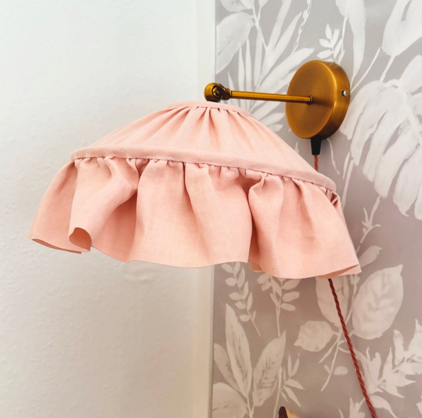 Ruffle Linen Skirt Lampshade