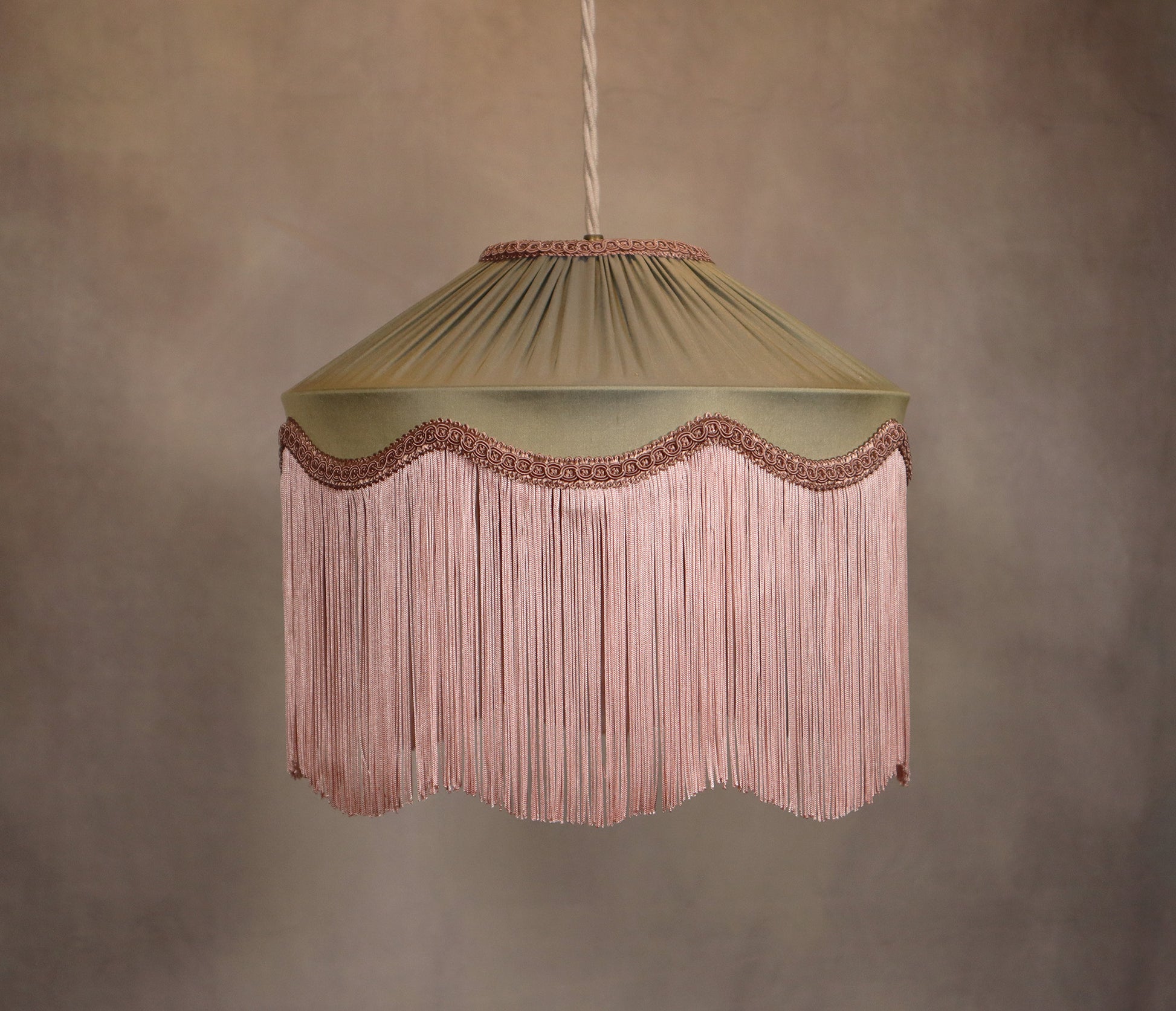 Silk Lampshade with fringe - MariaMarabellashades