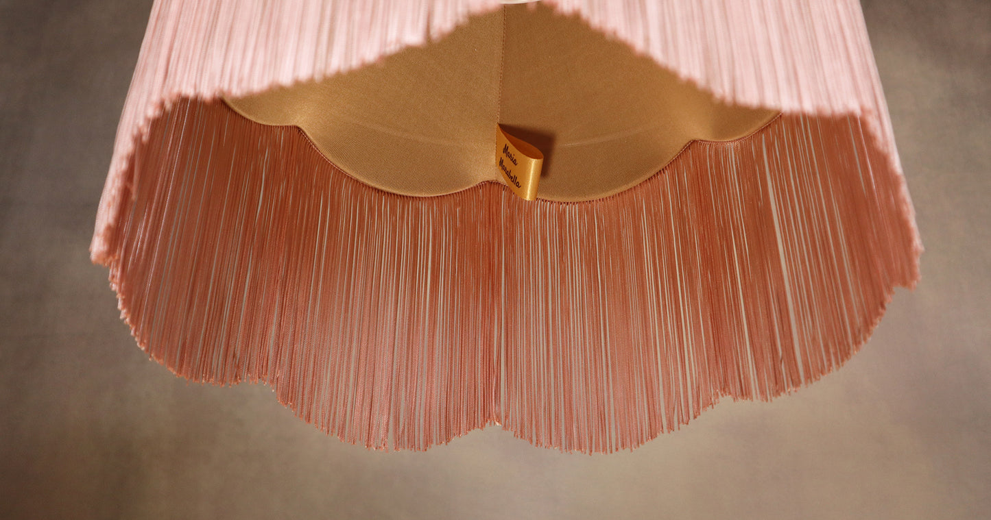 Silk Lampshade with fringe - MariaMarabellashades