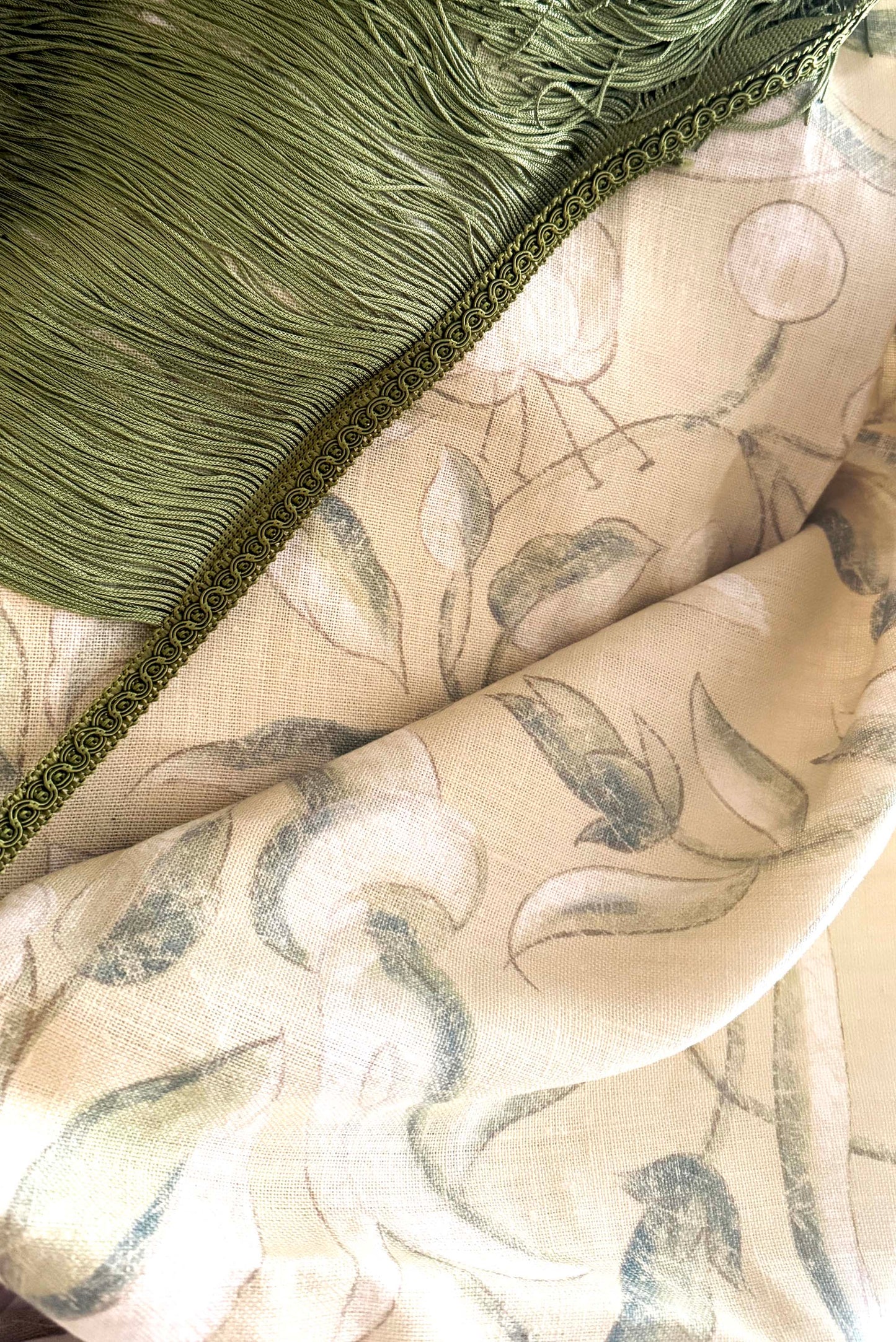 Zoffany linen fringed lampshade