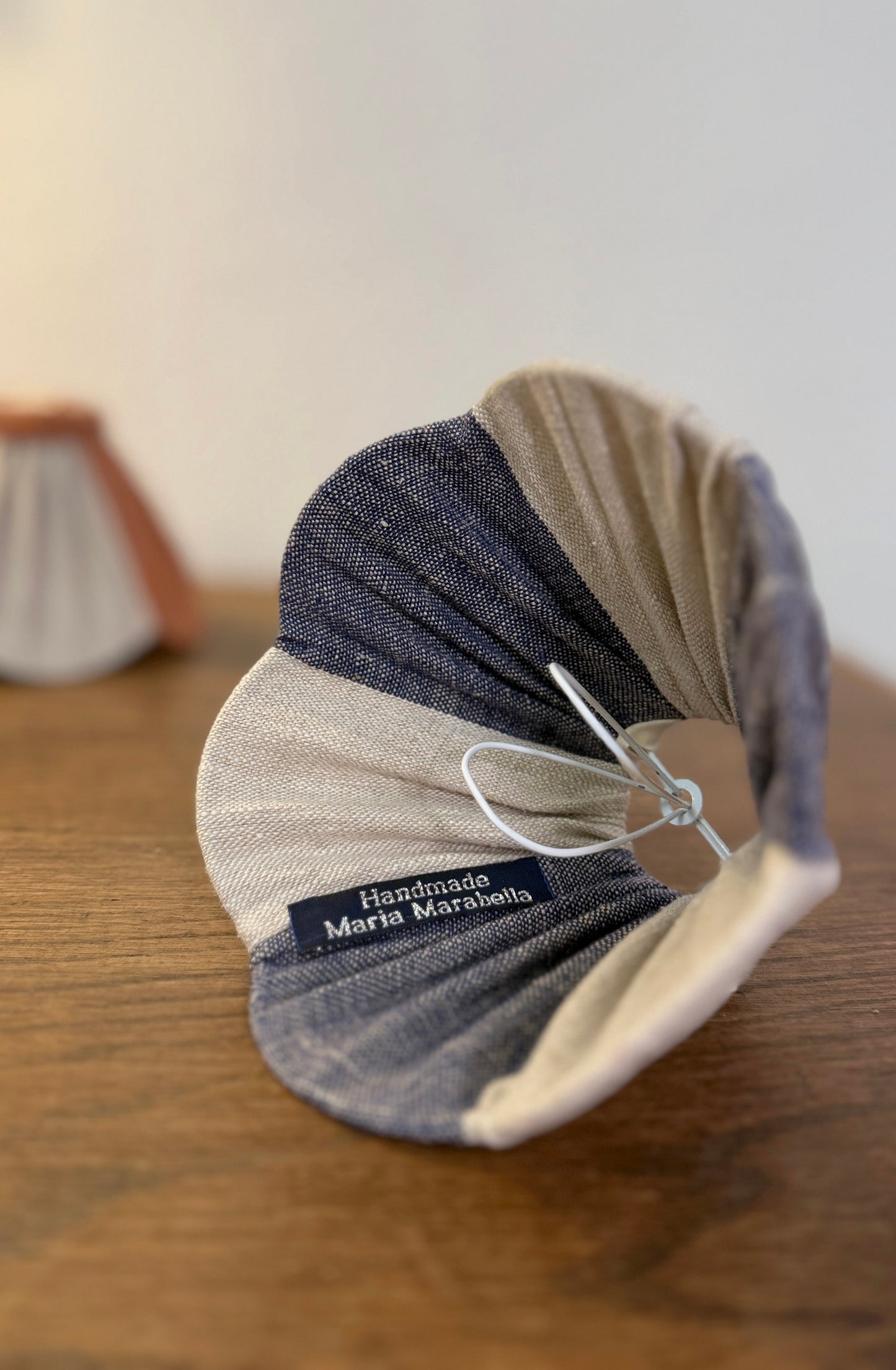 Linen clip-on lampshade in indigo Maria Marabella Shades