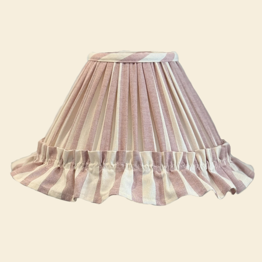 Dusky pink ruffle lampshade