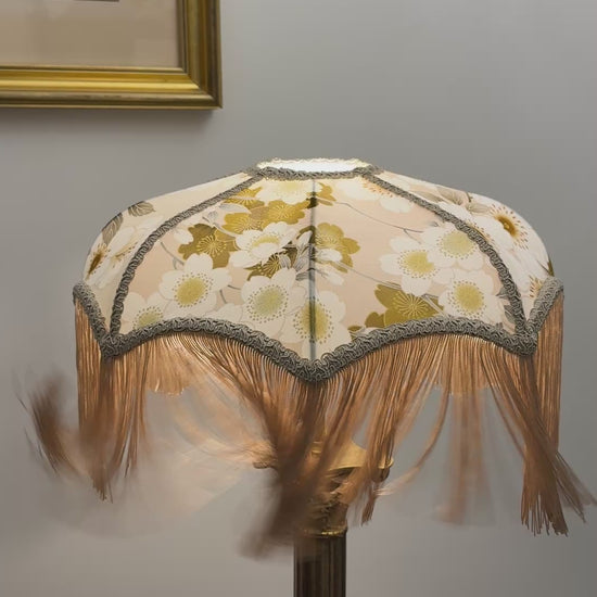 Japanese silk lampshade with fringe video 5